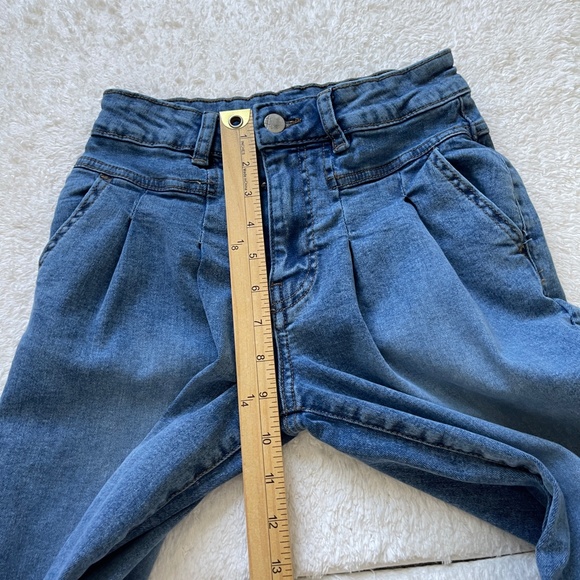 Habitual Wide Leg Jeans Girls Size 10 Blue Pleated Front Medium Wash Pockets - Picture 10 of 13